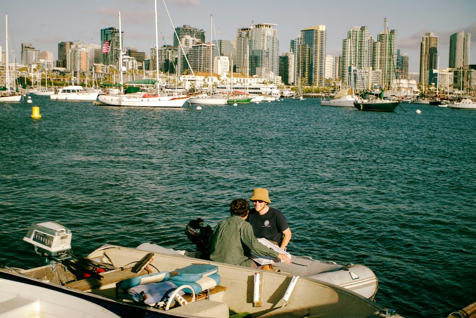 The San Diego skyline across the harbor